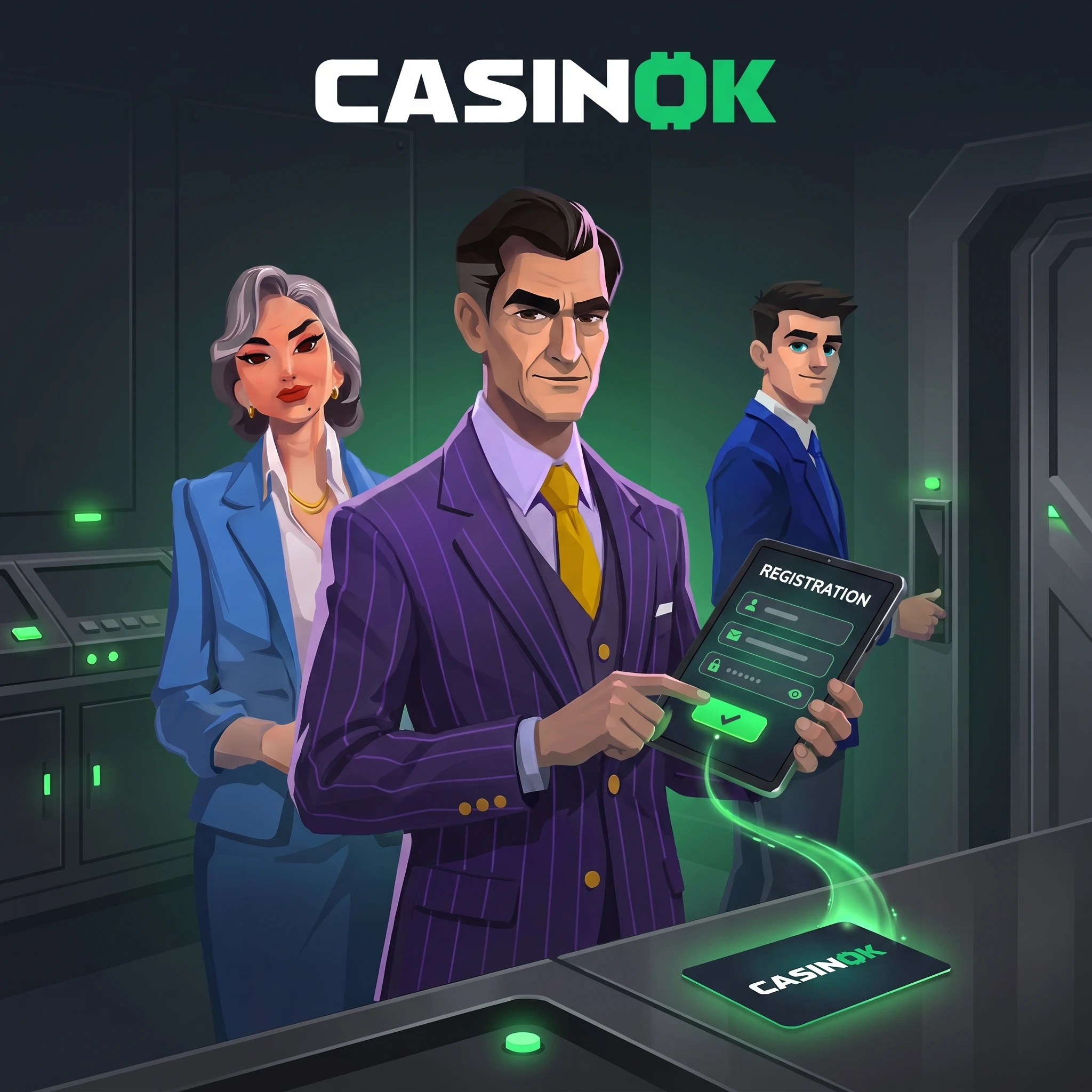 Ekran dostępu i rejestracji konta CasinOK